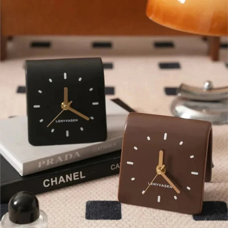 Ceramic Table Clock with Arched Design and Silent Quartz Movement – Elegant Decorative Desk Clock for Home and Office 1