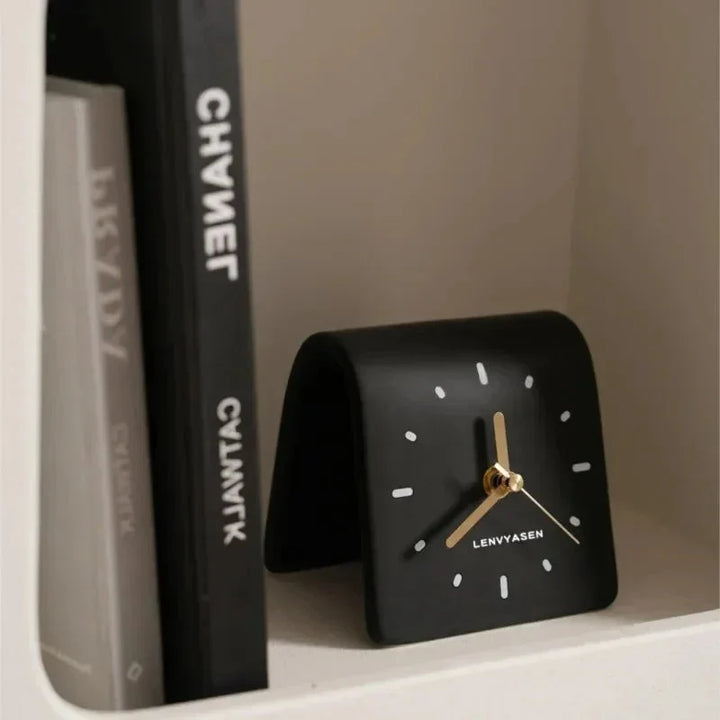 Ceramic Table Clock with Arched Design and Silent Quartz Movement – Elegant Decorative Desk Clock for Home and Office 3