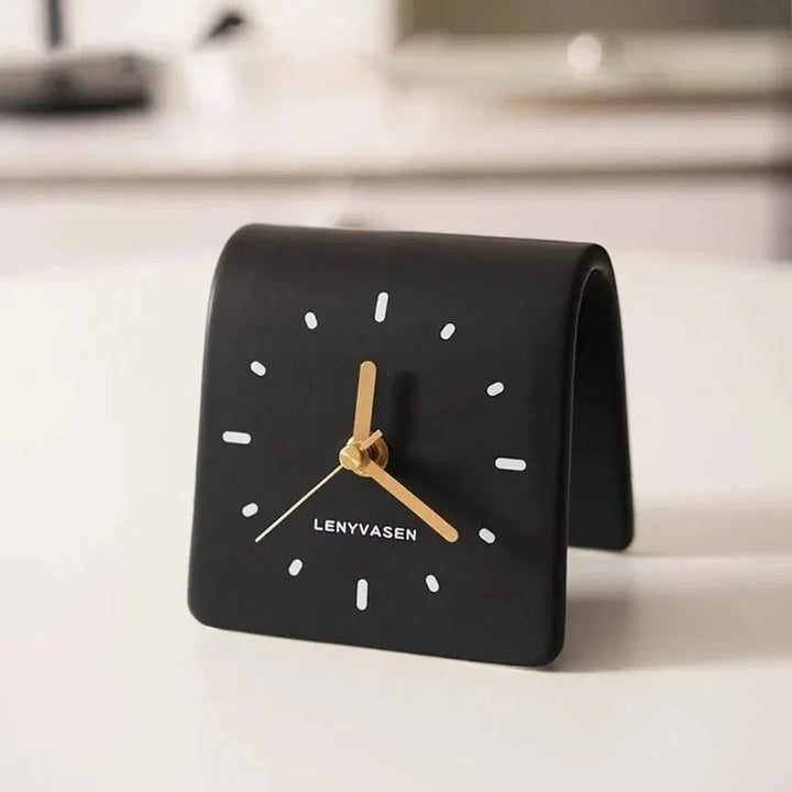 Ceramic Table Clock with Arched Design and Silent Quartz Movement – Elegant Decorative Desk Clock for Home and Office 9