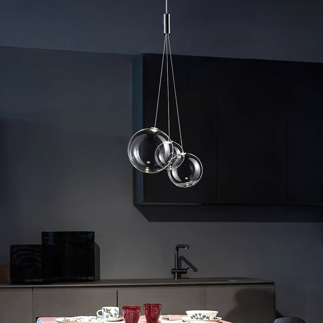 Cluster Bubble Pendant Light – Modern Glass and Metal Design with Adjustable Height for Kitchen and Home Décor 2