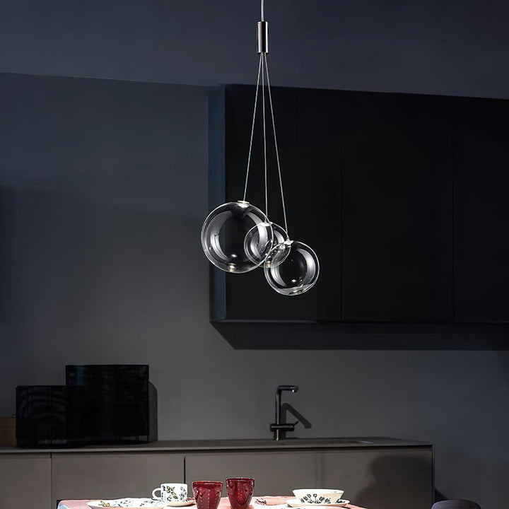 Cluster Bubble Pendant Light – Modern Glass and Metal Design with Adjustable Height for Kitchen and Home Décor 2