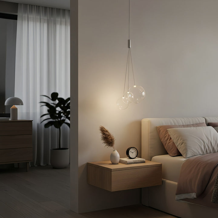 Cluster Bubble Pendant Light – Modern Glass and Metal Design with Adjustable Height for Kitchen and Home Décor 3