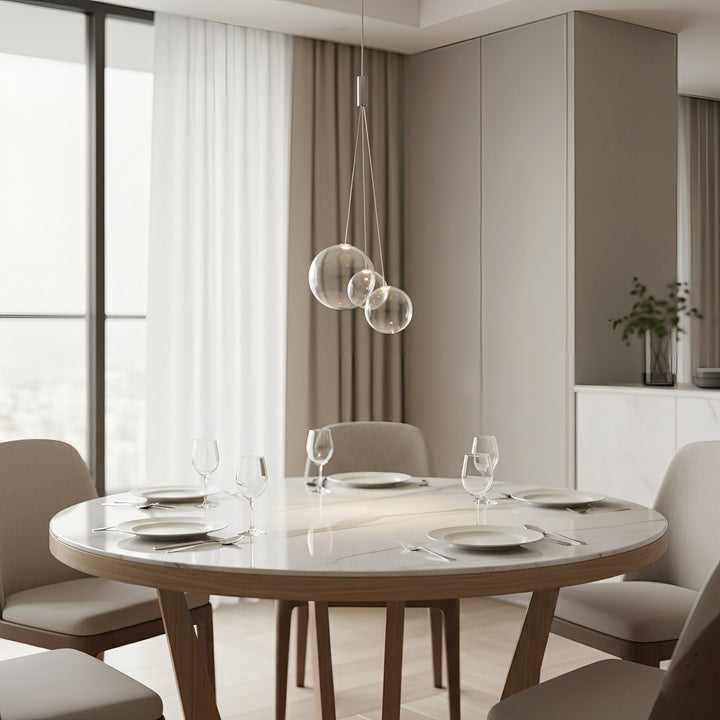 Cluster Bubble Pendant Light – Modern Glass and Metal Design with Adjustable Height for Kitchen and Home Décor 4
