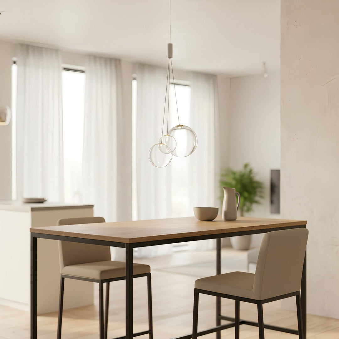 Cluster Bubble Pendant Light – Modern Glass and Metal Design with Adjustable Height for Kitchen and Home Décor 5