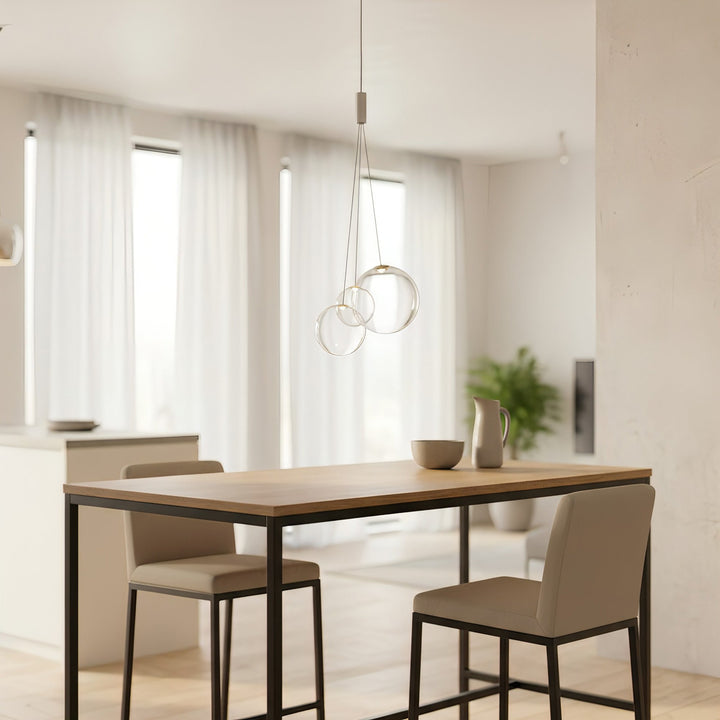 Cluster Bubble Pendant Light – Modern Glass and Metal Design with Adjustable Height for Kitchen and Home Décor 5
