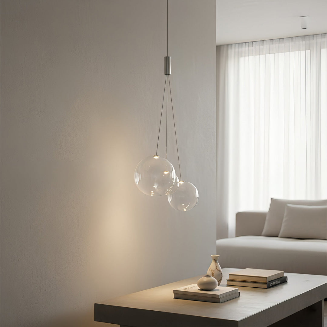 Cluster Bubble Pendant Light – Modern Glass and Metal Design with Adjustable Height for Kitchen and Home Décor 7