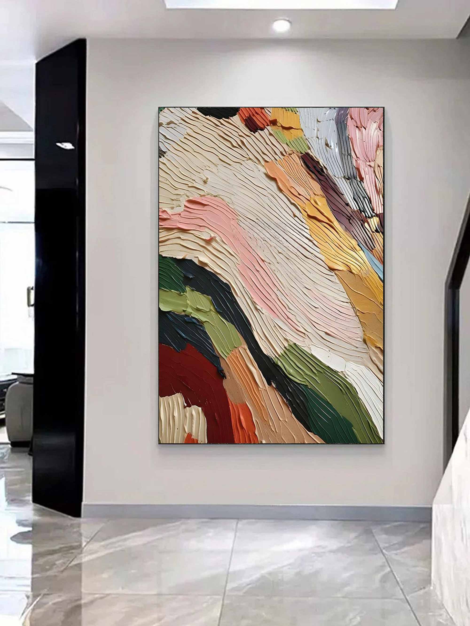 Colorful Abstract Minimalism Canvas Art – Customizable Wall Art on High-Quality Linen for Modern Decor 5