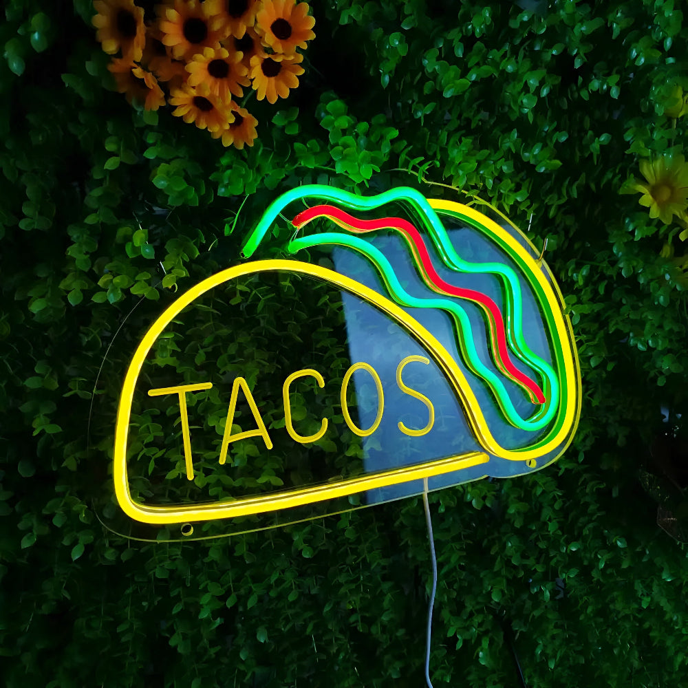 Colorful Fast-Food LED Neon Sign – Taco, Hot Dog, Pizza, or Burger Design for Restaurants and Home Bars 7