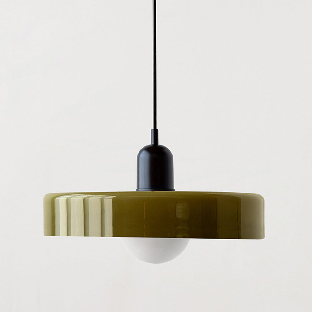 Colorful Stained Glass Pendant Light – Artistic Hanging Lamp for Kitchen Pendant Lighting, Adjustable Height, Round Shade 14