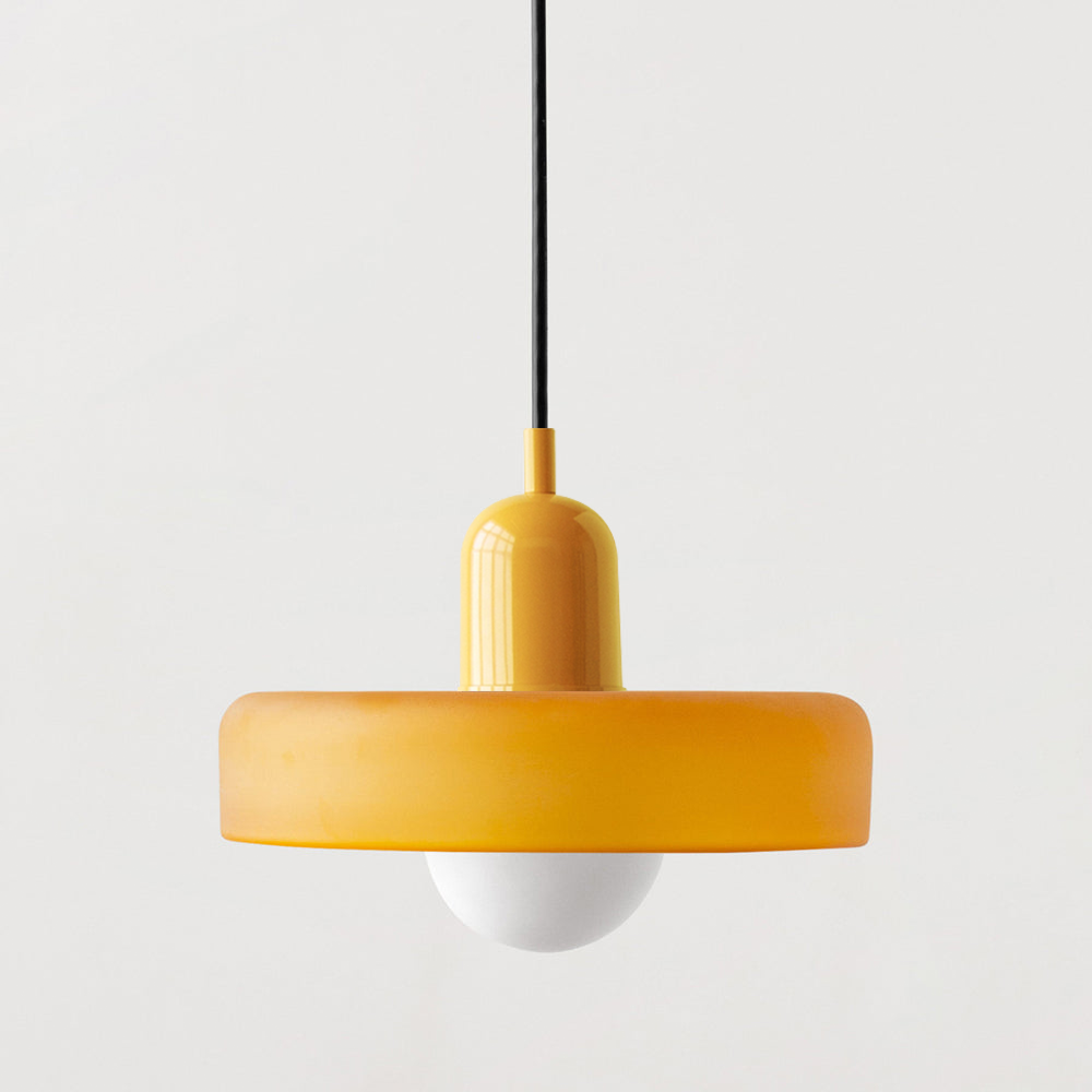 Colorful Stained Glass Pendant Light – Artistic Hanging Lamp for Kitchen Pendant Lighting, Adjustable Height, Round Shade 24