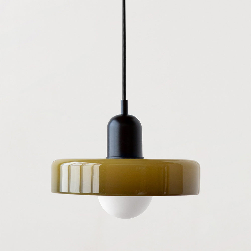 Colorful Stained Glass Pendant Light – Artistic Hanging Lamp for Kitchen Pendant Lighting, Adjustable Height, Round Shade 8