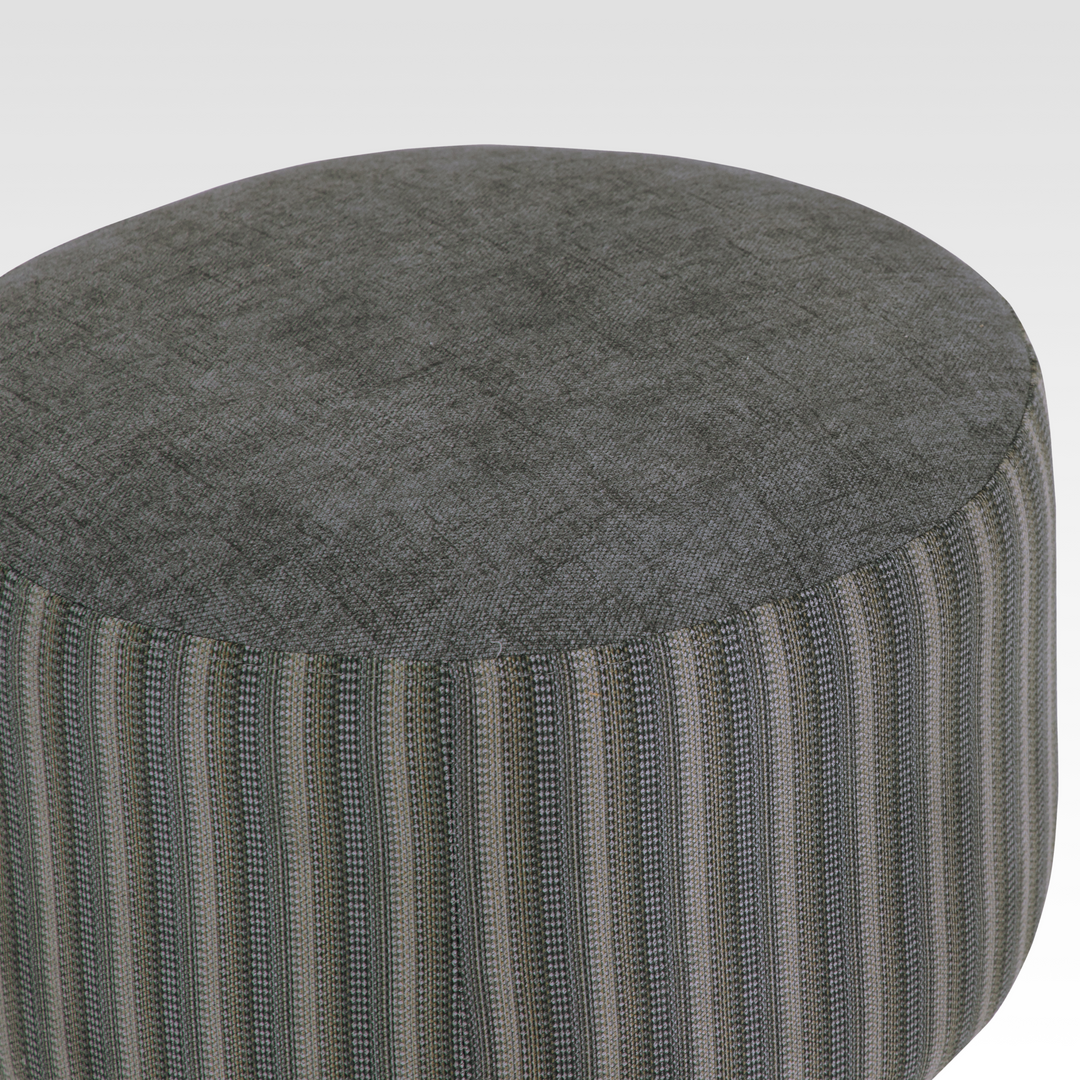 Compact Charcoal Pebble Ottoman with Sturdy Wooden Legs – Versatile Footrest and Extra Seating for Small Spaces 3