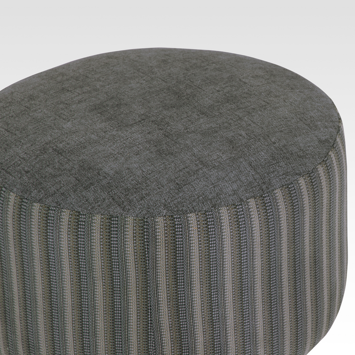 Compact Charcoal Pebble Ottoman with Sturdy Wooden Legs – Versatile Footrest and Extra Seating for Small Spaces 3