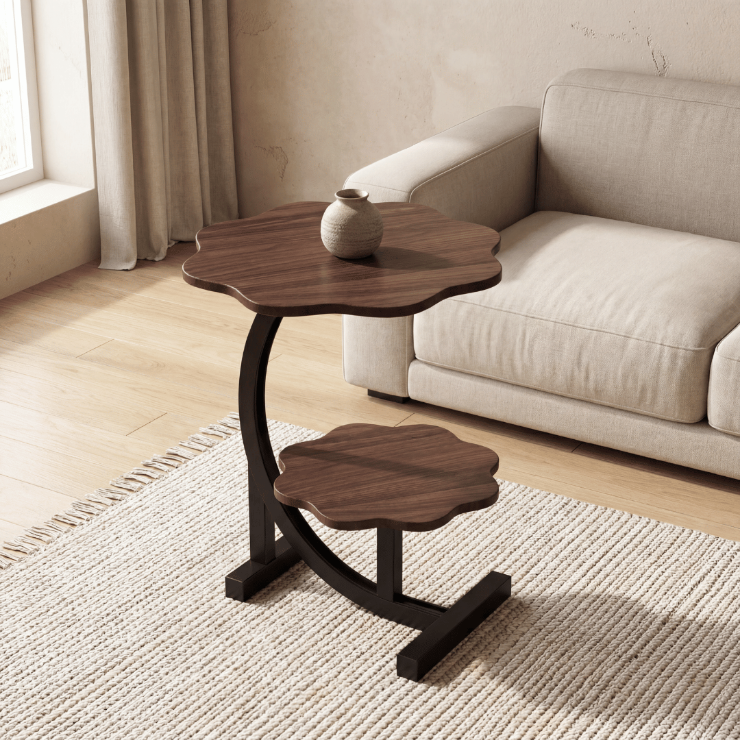 Compact Modern Mini Side Table with Two Levels – Mobile Design for Versatile Use 0