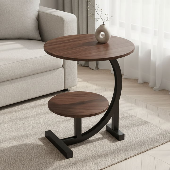 Compact Modern Mini Side Table with Two Levels – Mobile Design for Versatile Use 1