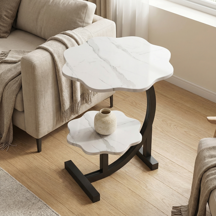 Compact Modern Mini Side Table with Two Levels – Mobile Design for Versatile Use 4