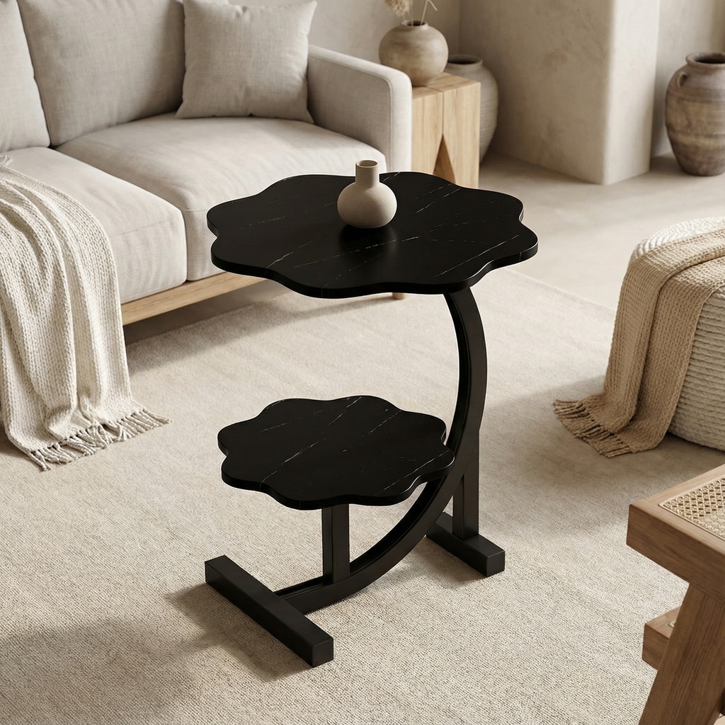 Compact Modern Mini Side Table with Two Levels – Mobile Design for Ver ...