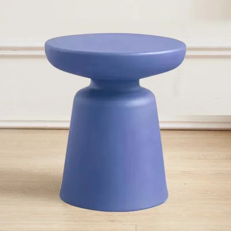 Compact Round Side Table for Small Spaces – Modern Low Design in Neutral Color 9