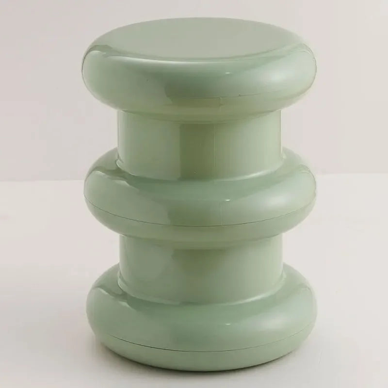 Compact Scandinavian Side Table and Stool – Multifunctional Plastic Design for Bedroom and Living Room 11