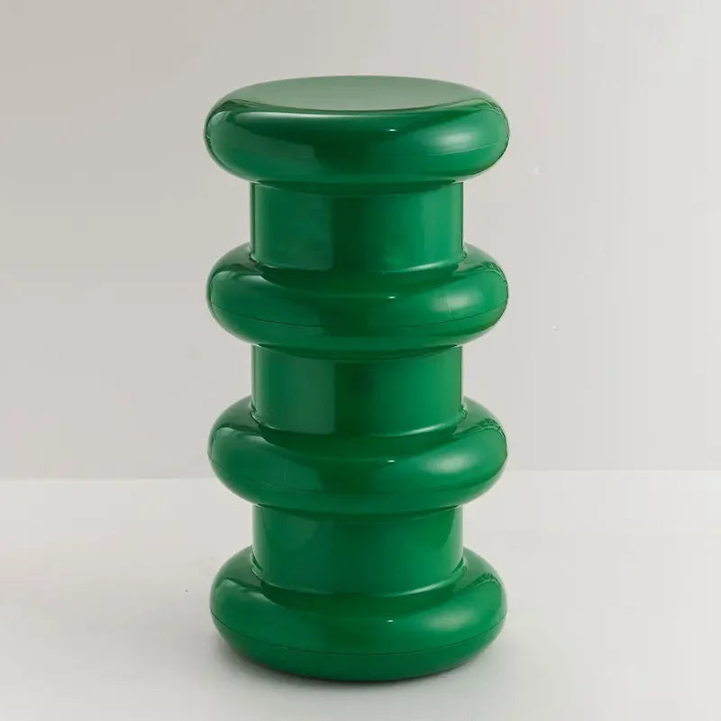 Compact Scandinavian Side Table and Stool – Multifunctional Plastic Design for Bedroom and Living Room 12