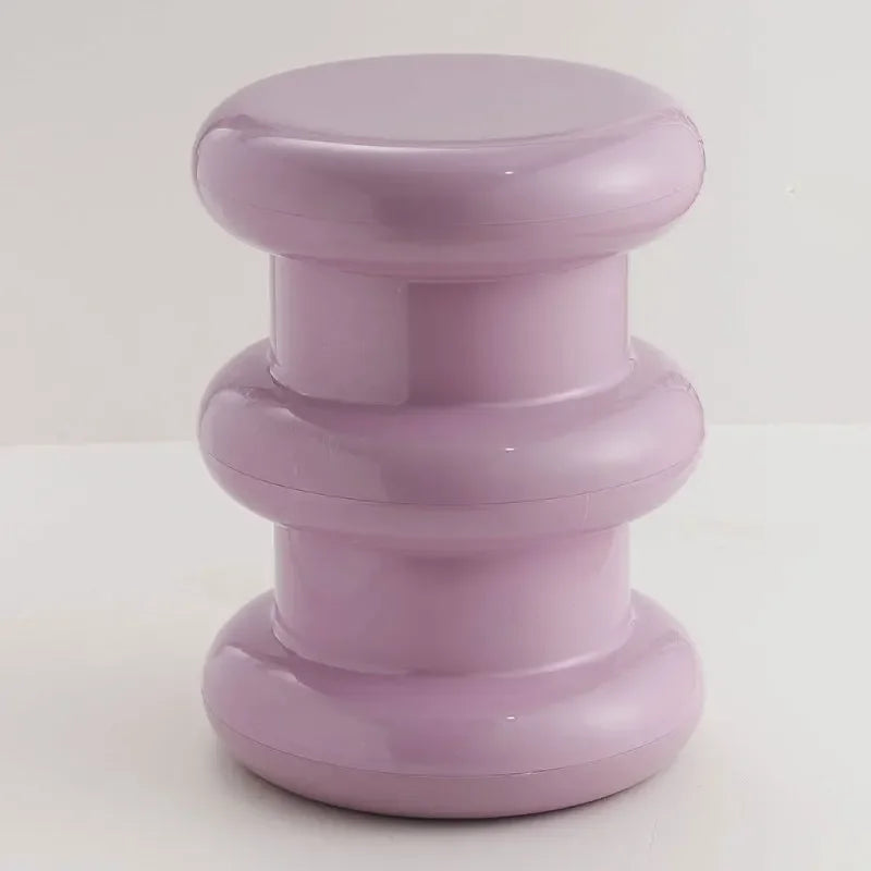 Compact Scandinavian Side Table and Stool – Multifunctional Plastic Design for Bedroom and Living Room 14