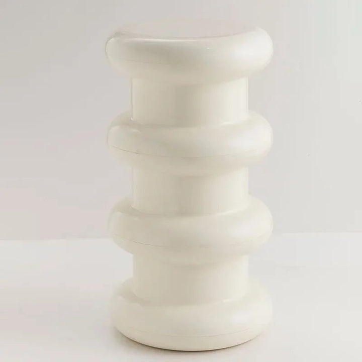 Compact Scandinavian Side Table and Stool – Multifunctional Plastic Design for Bedroom and Living Room 15