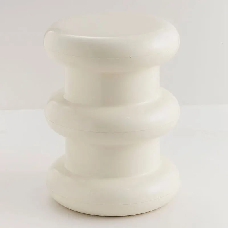 Compact Scandinavian Side Table and Stool – Multifunctional Plastic Design for Bedroom and Living Room 16