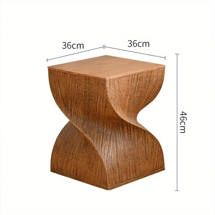Compact Scandinavian Side Table with Wood Look Edge – Elegant Minimalist Design 5