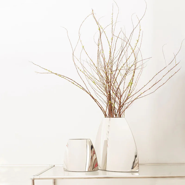 Contemporary Arc Metal Flower Vase – Polished Stainless Steel Decorative Centerpiece for Modern Interiors 6
