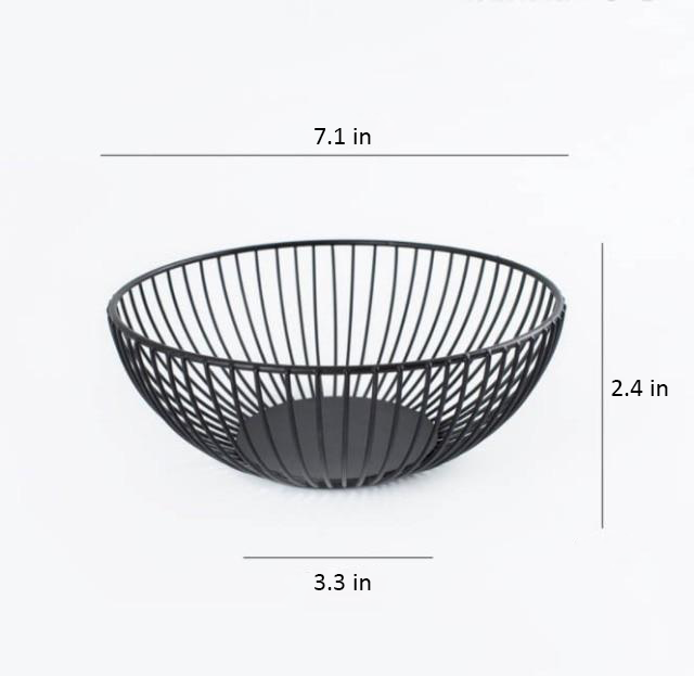 Contemporary Metal Fruit Basket in Black – High-Quality Iron Storage Solution for Modern Kitchens, Large Capacity Design 7