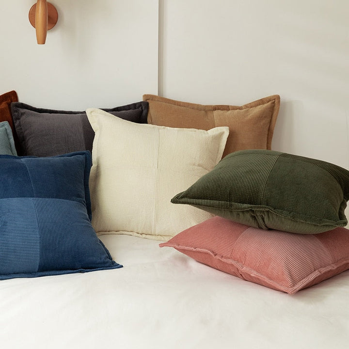 Contrast Twill Solid Pillow Cover – Elegant Polyester Cotton Cushion Cover in 8 Colors 1