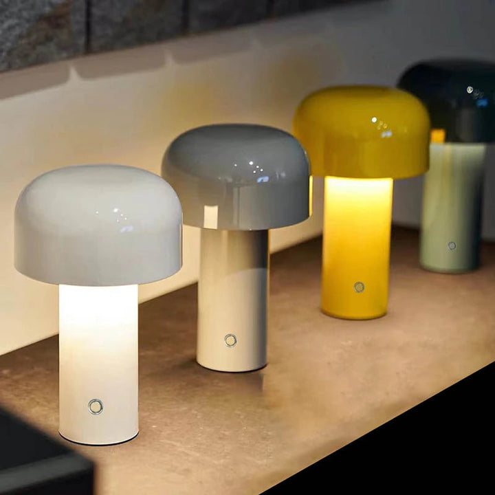 Cordless LED Table Lamp – Portable Touch Control Mushroom Design with Dimmable Light for Home and Office 3