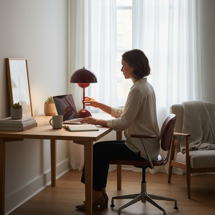 Cordless Table Lamp with Built-in Battery – Modern Portable Desk Lamp for Living Room, Bedroom or Office