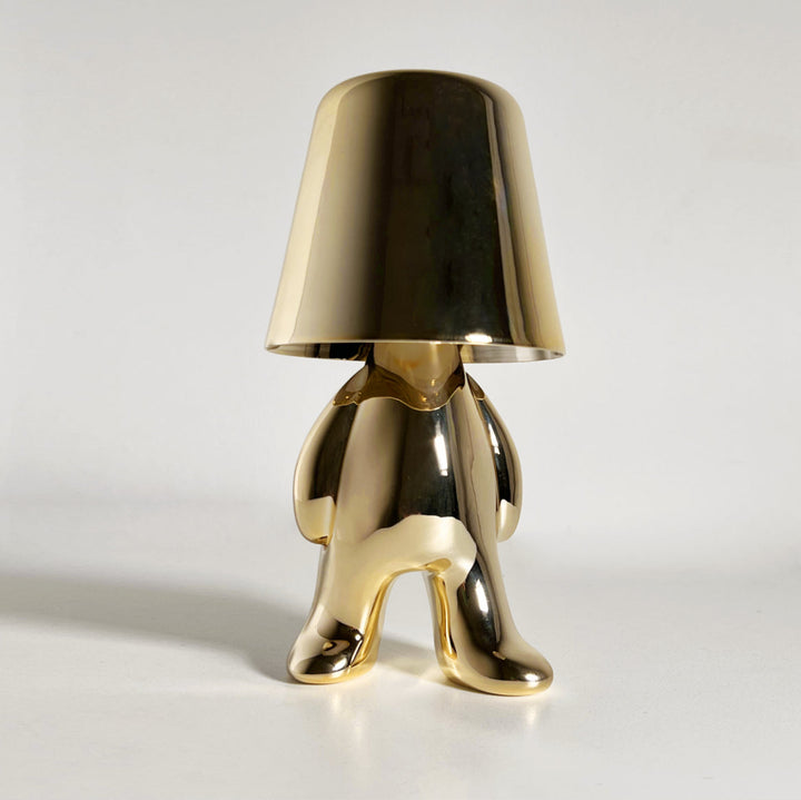 Cordless Table Lamp with Dimmable LED Light – Elegant Gold Resin Design, 17cm Height, Perfect for Bedside or Desk 10