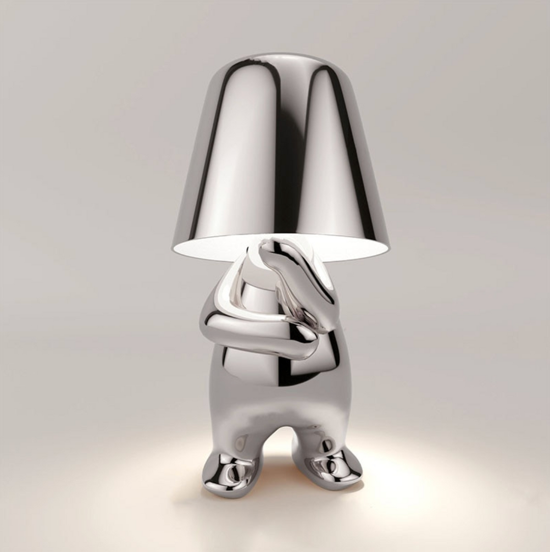 Cordless Table Lamp with Dimmable LED Light – Elegant Gold Resin Design, 17cm Height, Perfect for Bedside or Desk 11