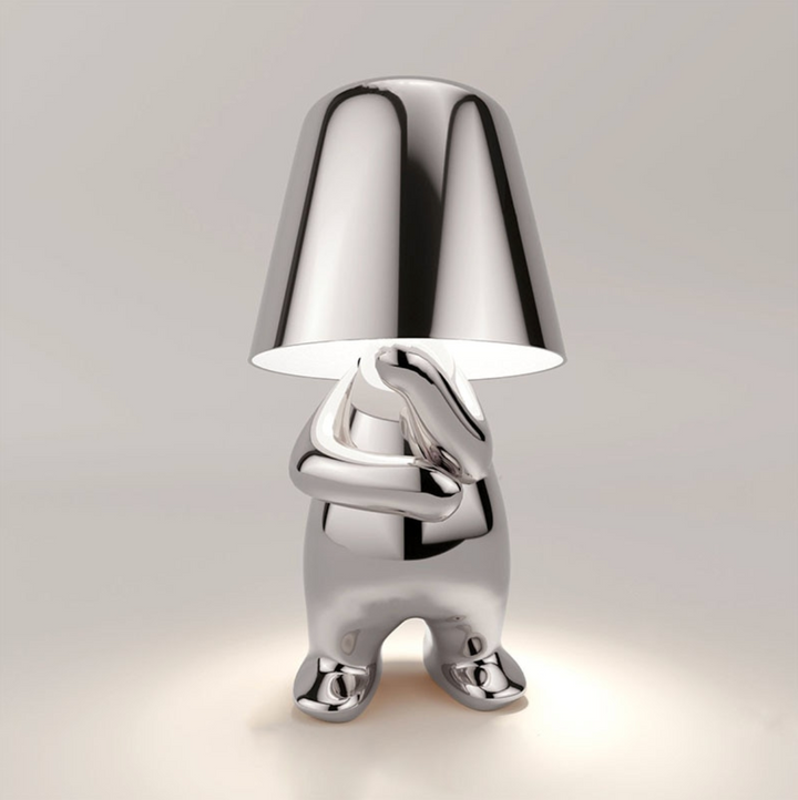 Cordless Table Lamp with Dimmable LED Light – Elegant Gold Resin Design, 17cm Height, Perfect for Bedside or Desk 11