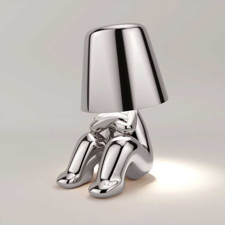 Cordless Table Lamp with Dimmable LED Light – Elegant Gold Resin Design, 17cm Height, Perfect for Bedside or Desk 13