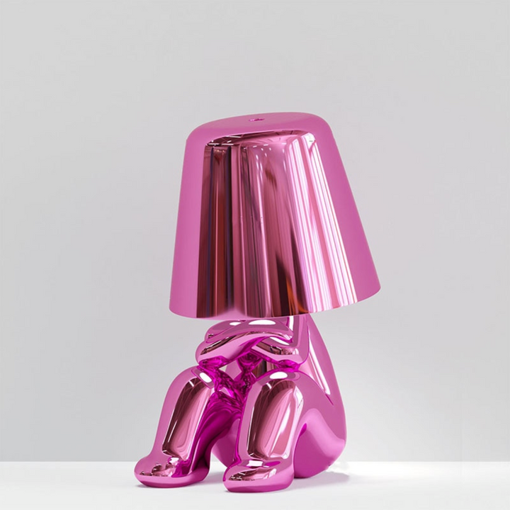 Cordless Table Lamp with Dimmable LED Light – Elegant Gold Resin Design, 17cm Height, Perfect for Bedside or Desk 19