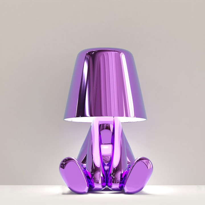 Cordless Table Lamp with Dimmable LED Light – Elegant Gold Resin Design, 17cm Height, Perfect for Bedside or Desk 20