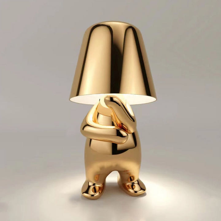 Cordless Table Lamp with Dimmable LED Light – Elegant Gold Resin Design, 17cm Height, Perfect for Bedside or Desk 21