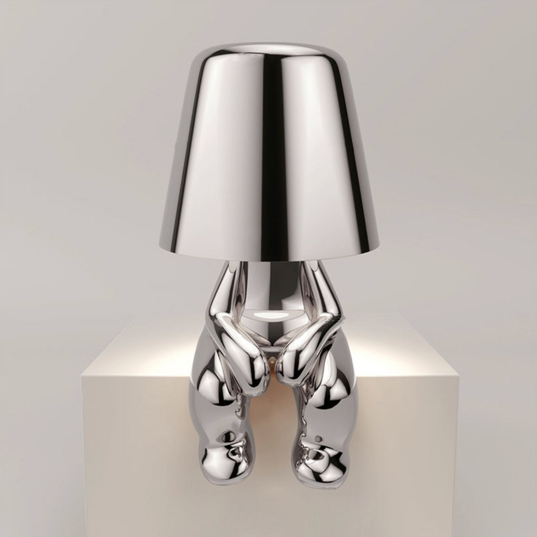 Cordless Table Lamp with Dimmable LED Light – Elegant Gold Resin Design, 17cm Height, Perfect for Bedside or Desk 22