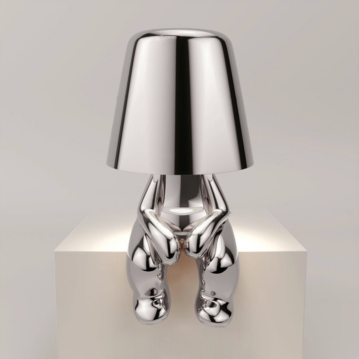 Cordless Table Lamp with Dimmable LED Light – Elegant Gold Resin Design, 17cm Height, Perfect for Bedside or Desk 22