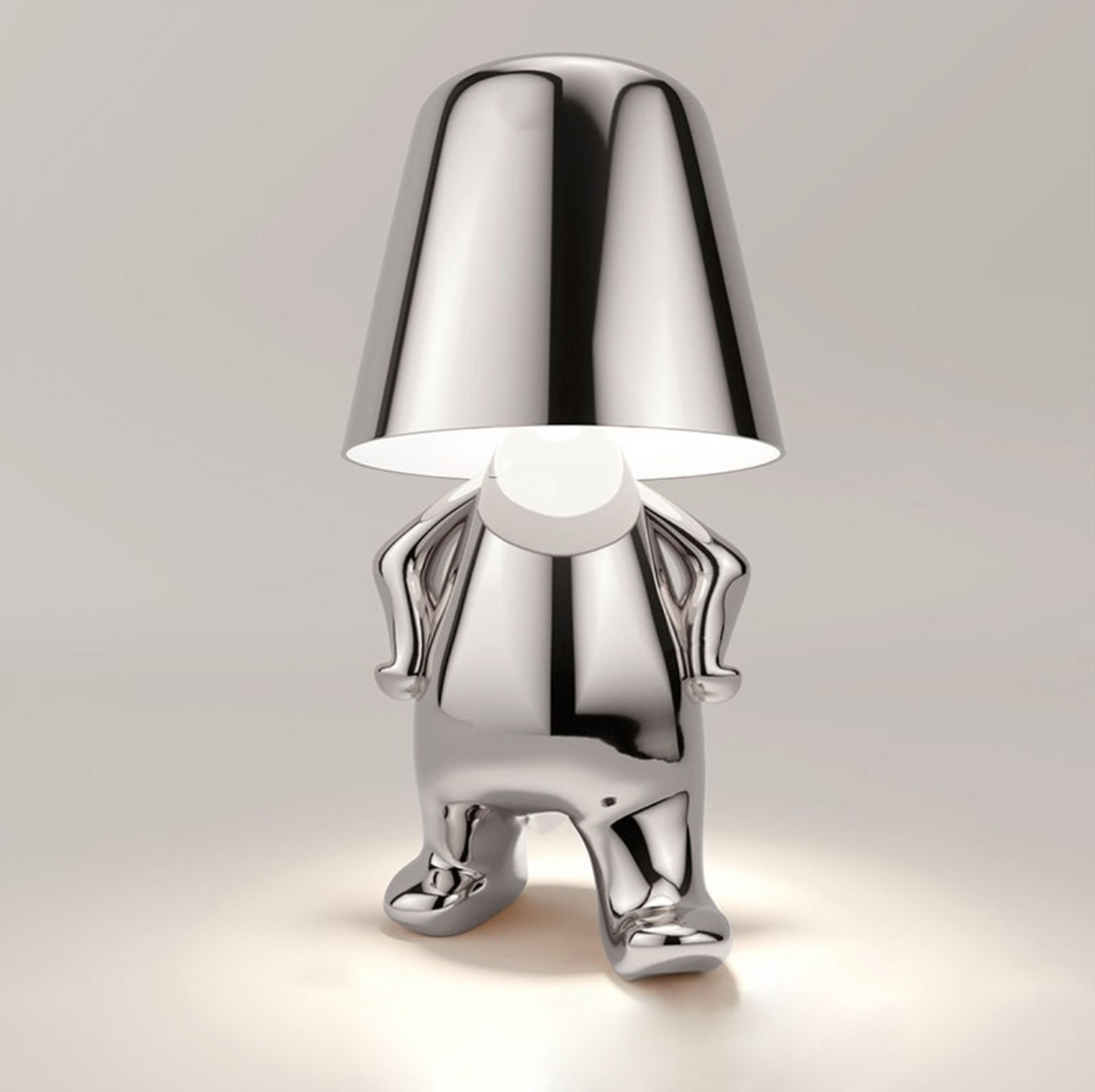 Cordless Table Lamp with Dimmable LED Light – Elegant Gold Resin Design, 17cm Height, Perfect for Bedside or Desk 9