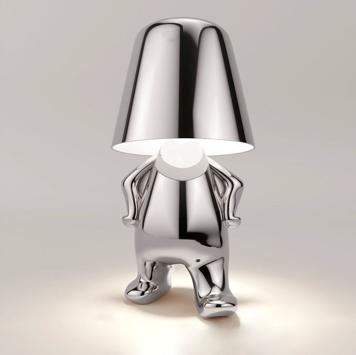 Cordless Table Lamp with Dimmable LED Light – Elegant Gold Resin Design, 17cm Height, Perfect for Bedside or Desk 9