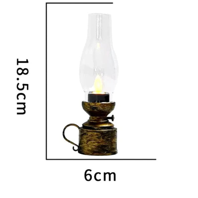 Cordless Vintage LED Oil Lamp – Warm Ambient Lighting for Elegant Home Decor, Portable Retro Design 5