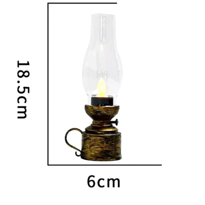 Cordless Vintage LED Oil Lamp – Warm Ambient Lighting for Elegant Home Decor, Portable Retro Design 5