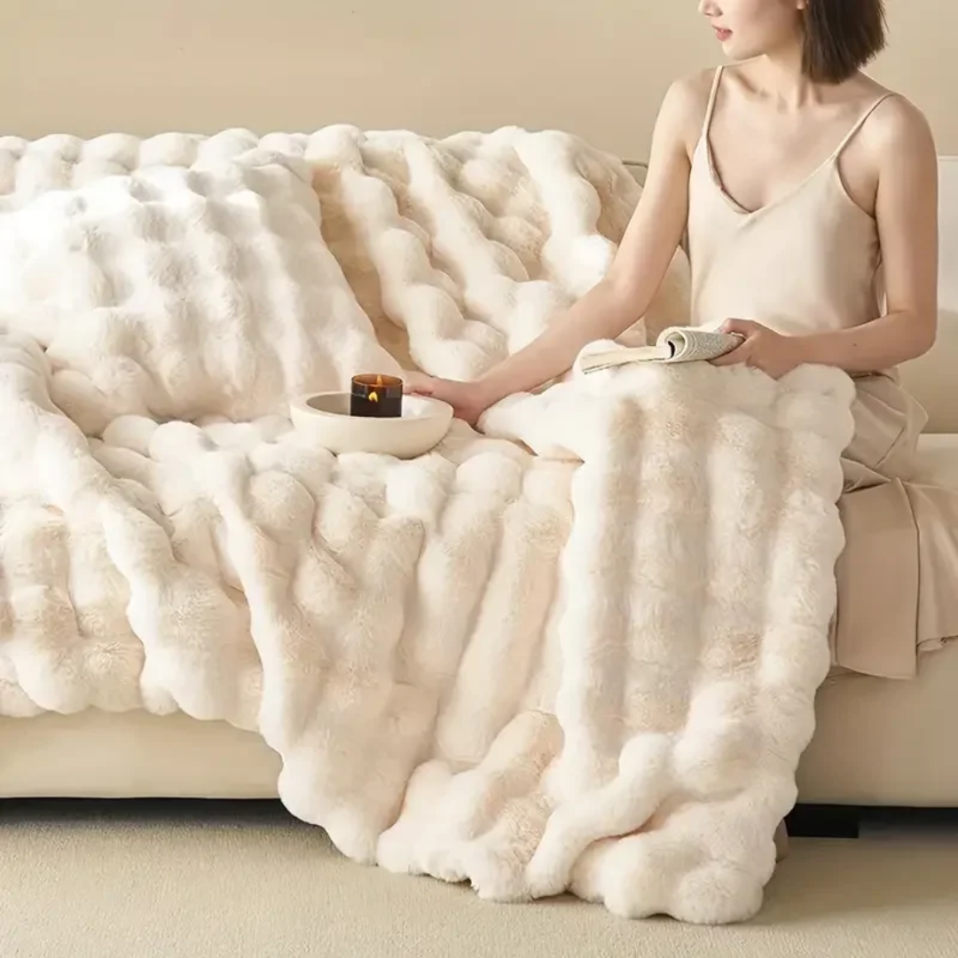 Cozy Plaid Blanket with Sleeves – Soft, Warm, Perfect for Sofa and Bed 0