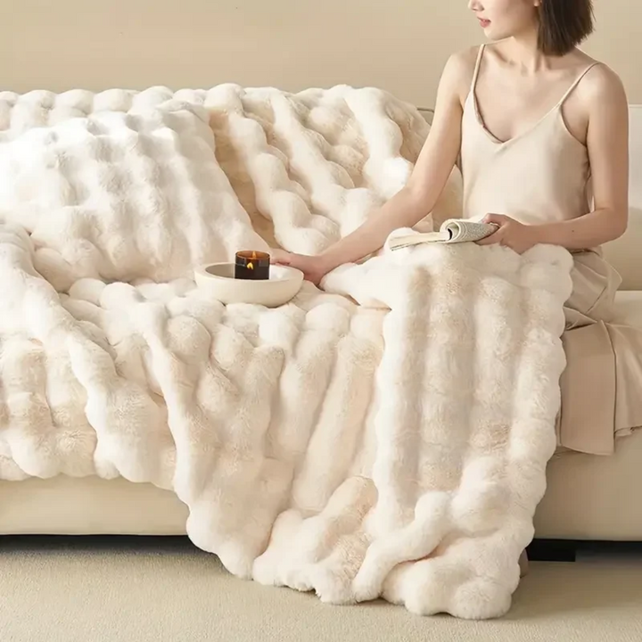 Cozy Plaid Blanket with Sleeves – Soft, Warm, Perfect for Sofa and Bed 0