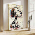 Custom Canvas Prints - Hand-Painted Abstract Graffiti Art with Animal Cartoon Design on Premium Linen 0