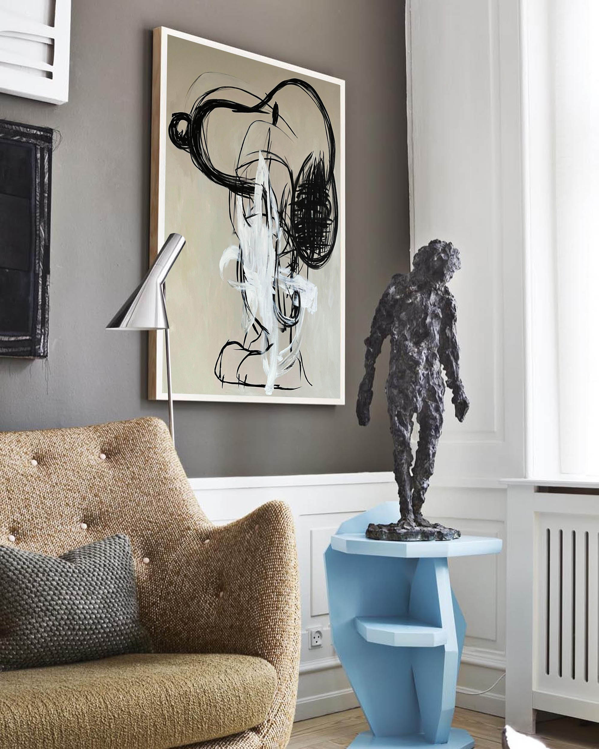 Custom Hand-Painted Abstract Graffiti Canvas Art - Unique Wall Decor, Vibrant Colors, Custom Size and Style Available 3